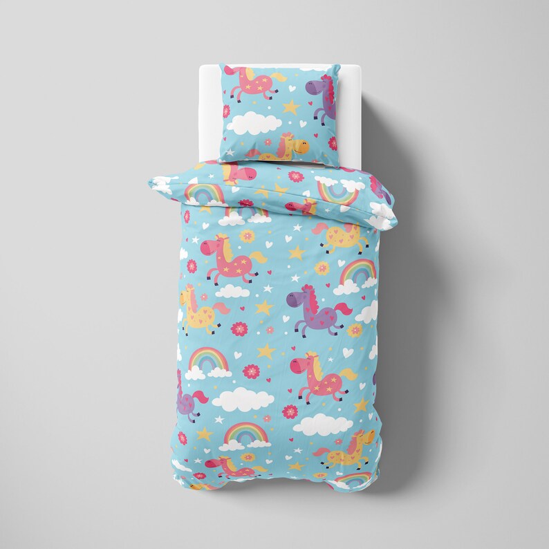 Rainbow Horses Bedding Comforter Set