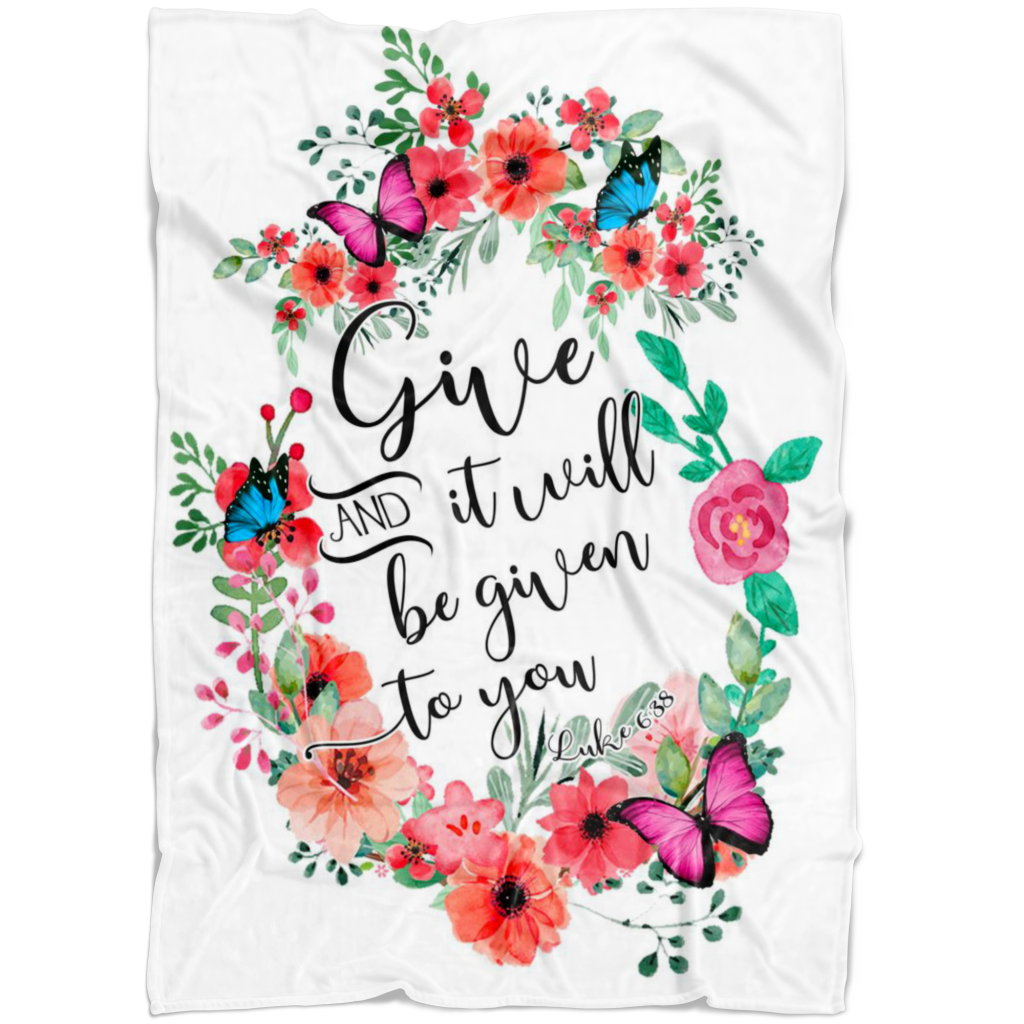 Give And Given Christian Fleece Blanket Quilt Bedding