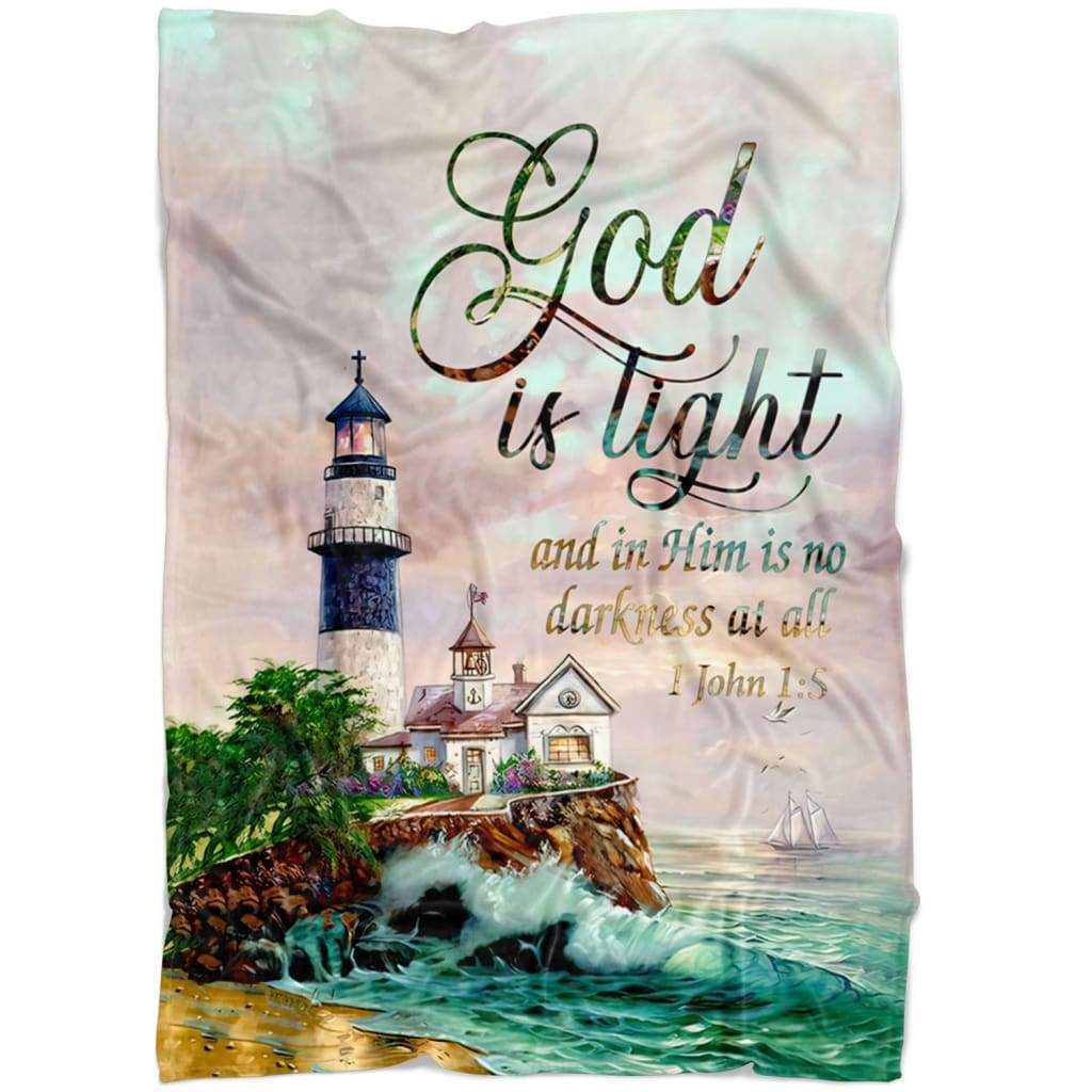 God Is Light Bible Verse Fleece Blanket Quilt Bedding