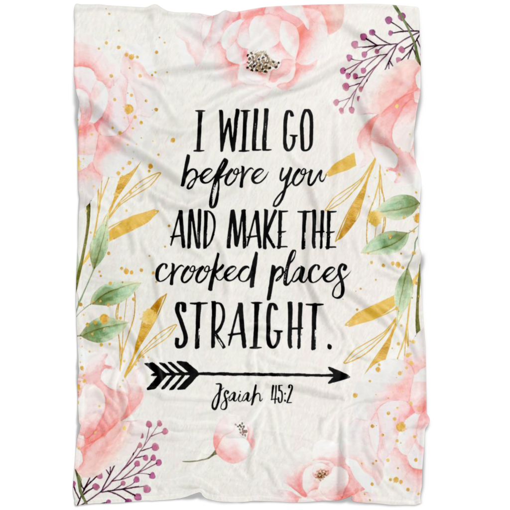 I Will Go Before You Fleece Blanket Quilt Bedding