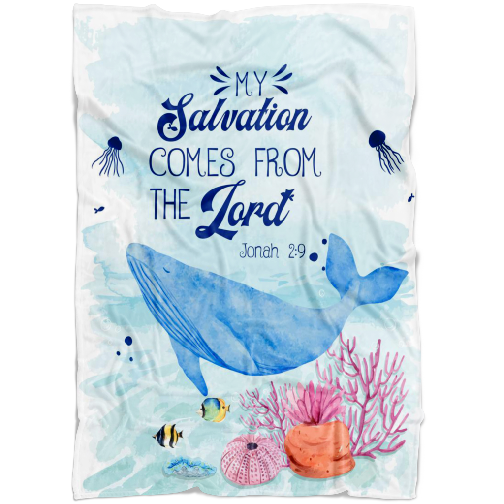 My Salvation Comes From Christian Fleece Blanket Quilt Bedding