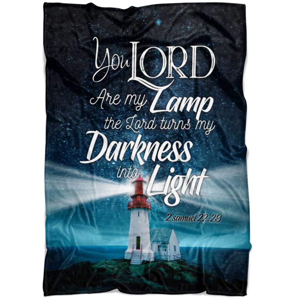You Lord Are My Lamp Christian Fleece Blanket Quilt Bedding