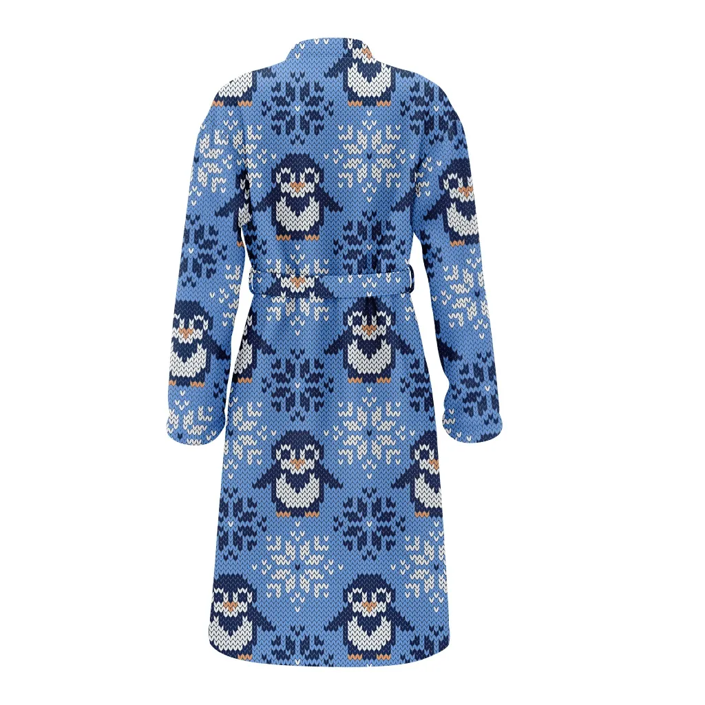 Christmas Winter Cute Animals Northern Style Family Matching Kimono Bathrobe Satin Fleece Robe