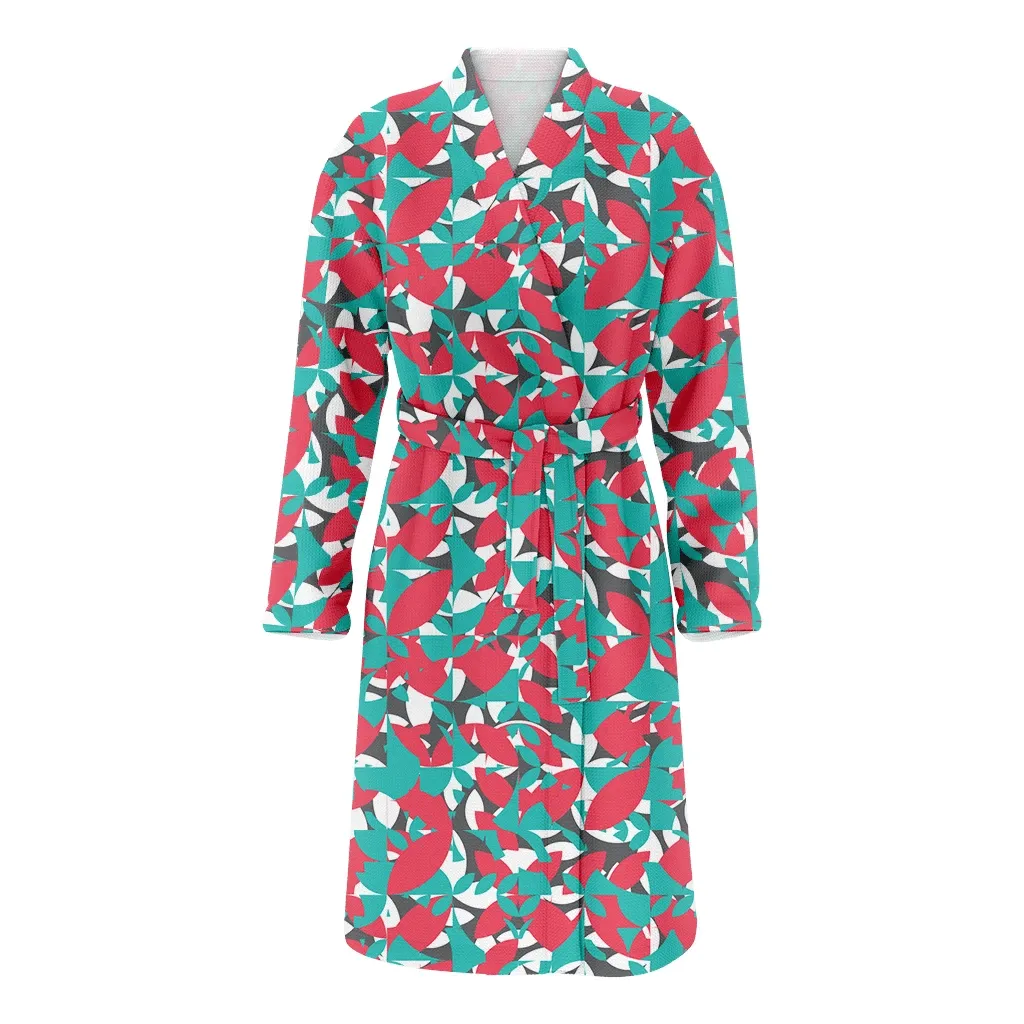 Military Camoflage Christmas Abstract Leaves Background Family Matching Kimono Bathrobe Satin Fleece Robe