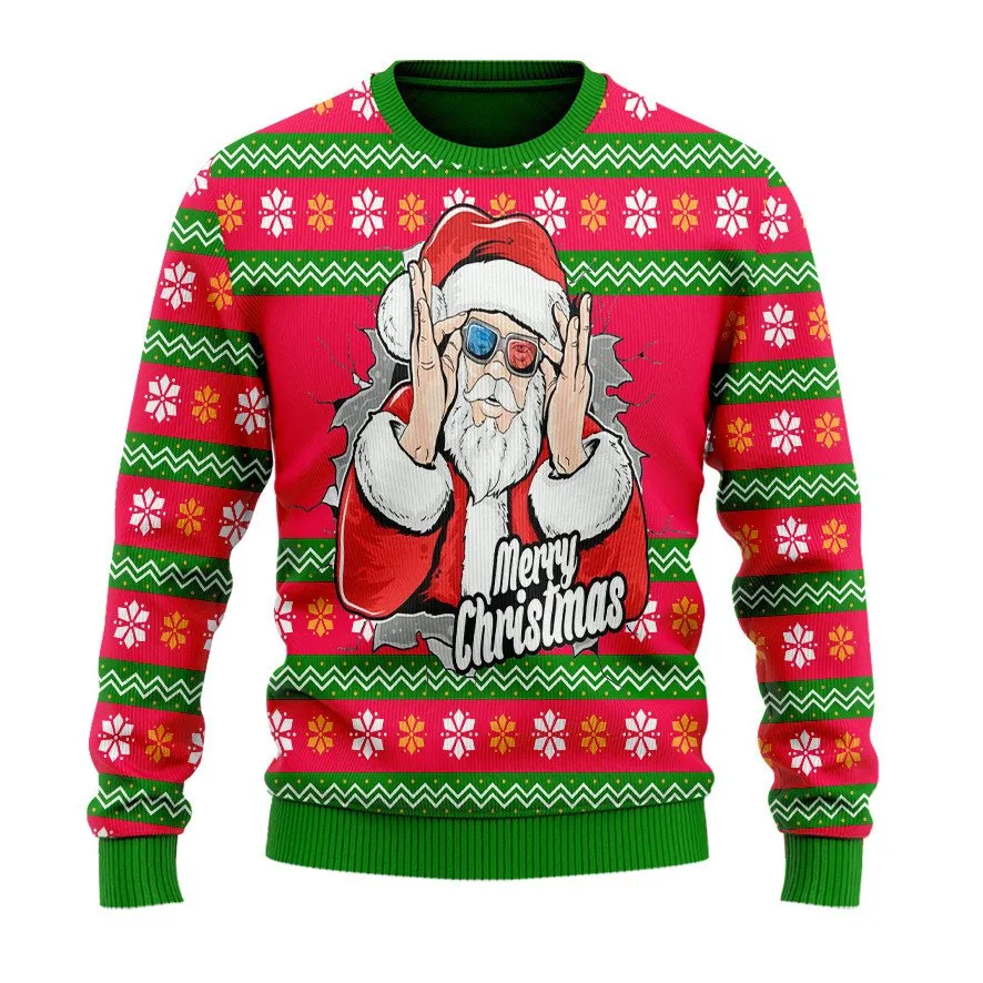 Christmas Ugly Sweater Santa Claus Ugly Sweaters, Merry Christmas Ugly Sweaters - Xmas Gift
