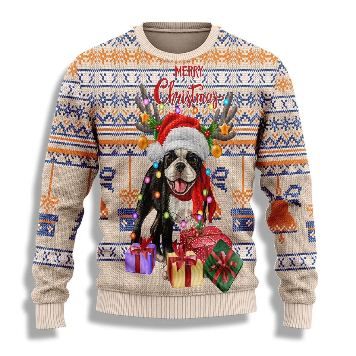 Pug Dog Christmas Ugly Sweaters, Merry Christmas Ugly Sweaters - Xmas Gift