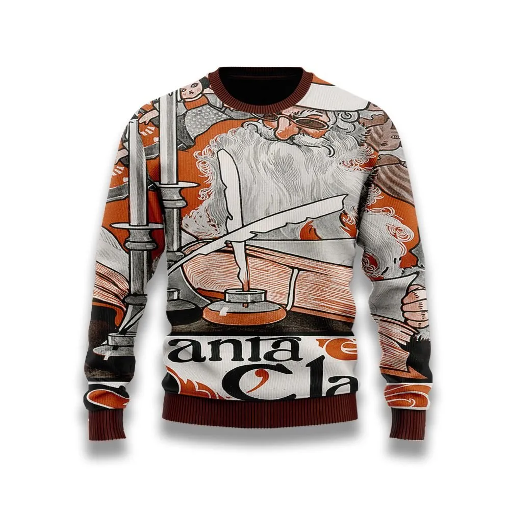 Santa Claus Christmas Ugly Sweaters, Merry Christmas Ugly Sweaters - Xmas Gift