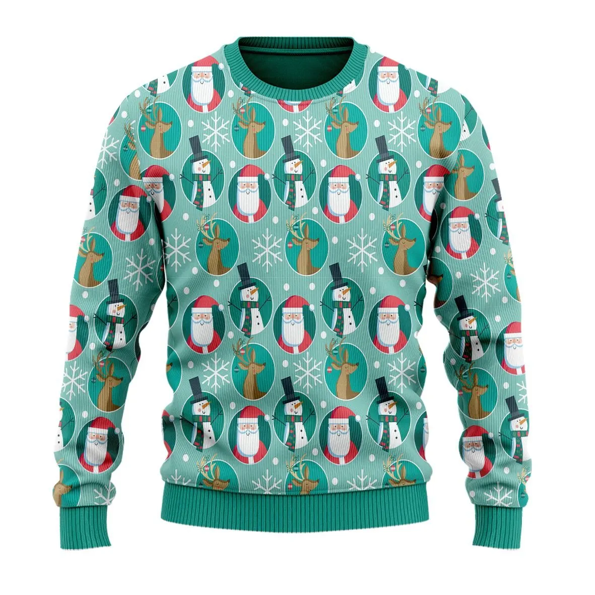 Snowflake - Santa Claus - Deer - Snowman Pattern Ugly Sweaters, Merry Christmas Ugly Sweaters - Xmas Gift