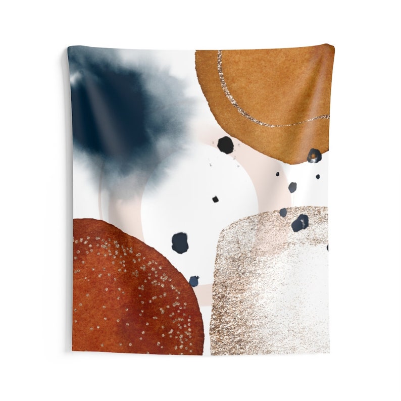 Abstract Geometric Watercolor Tapestry Wall Hanging Home Decoration 59x51 79x67 93x79 Inches