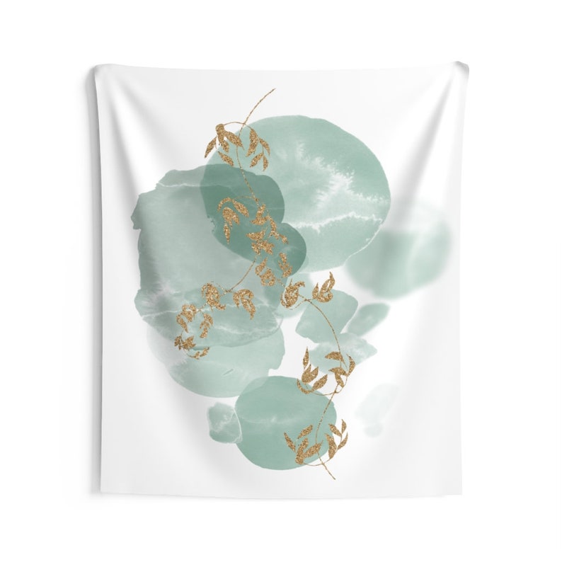 Abstract Teal Green Tapestry Wall Hanging Home Decoration 59x51 79x67 93x79 Inches