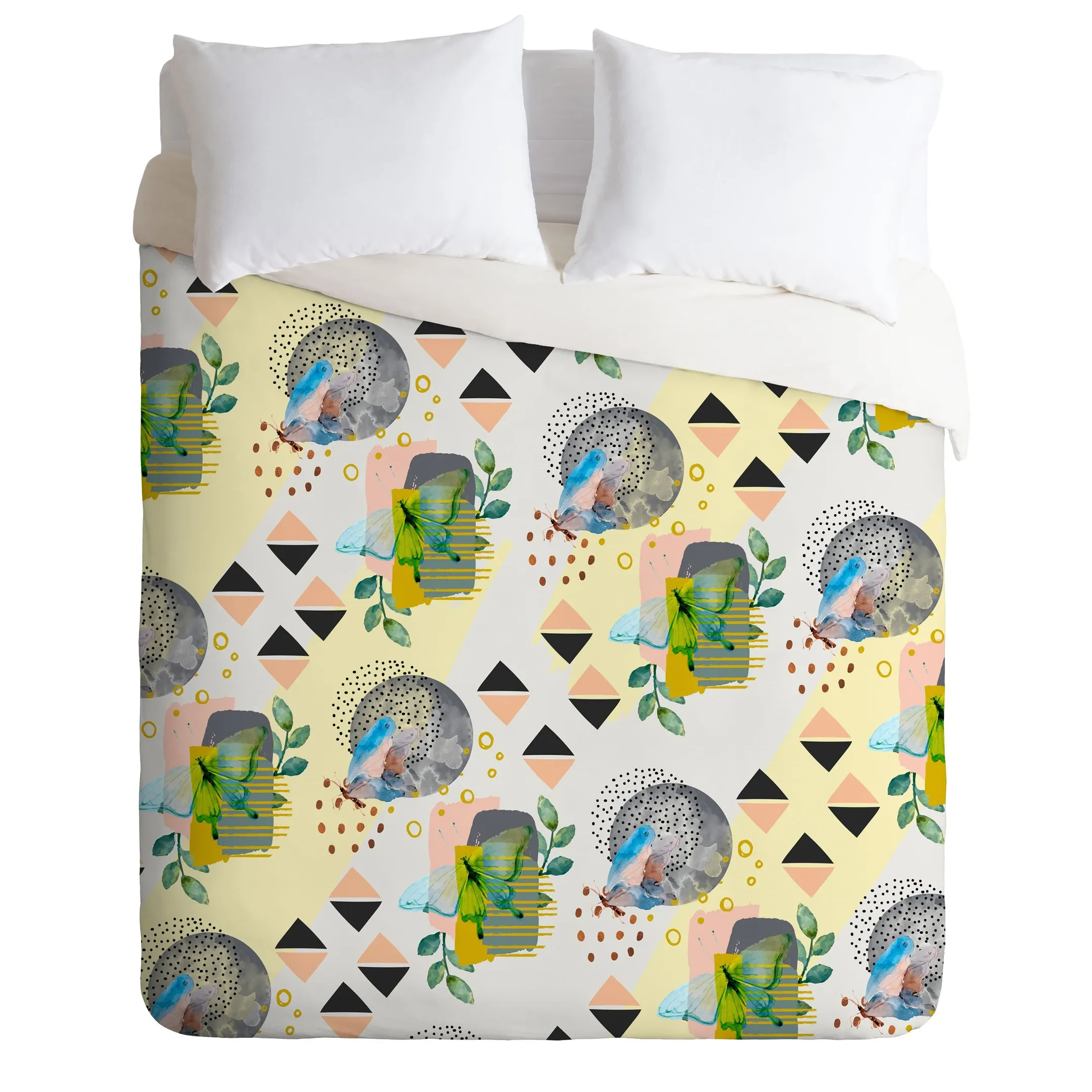 Abstract Nature Geometric Pattern Duvet Cover Bedding Set Bedroom Decor