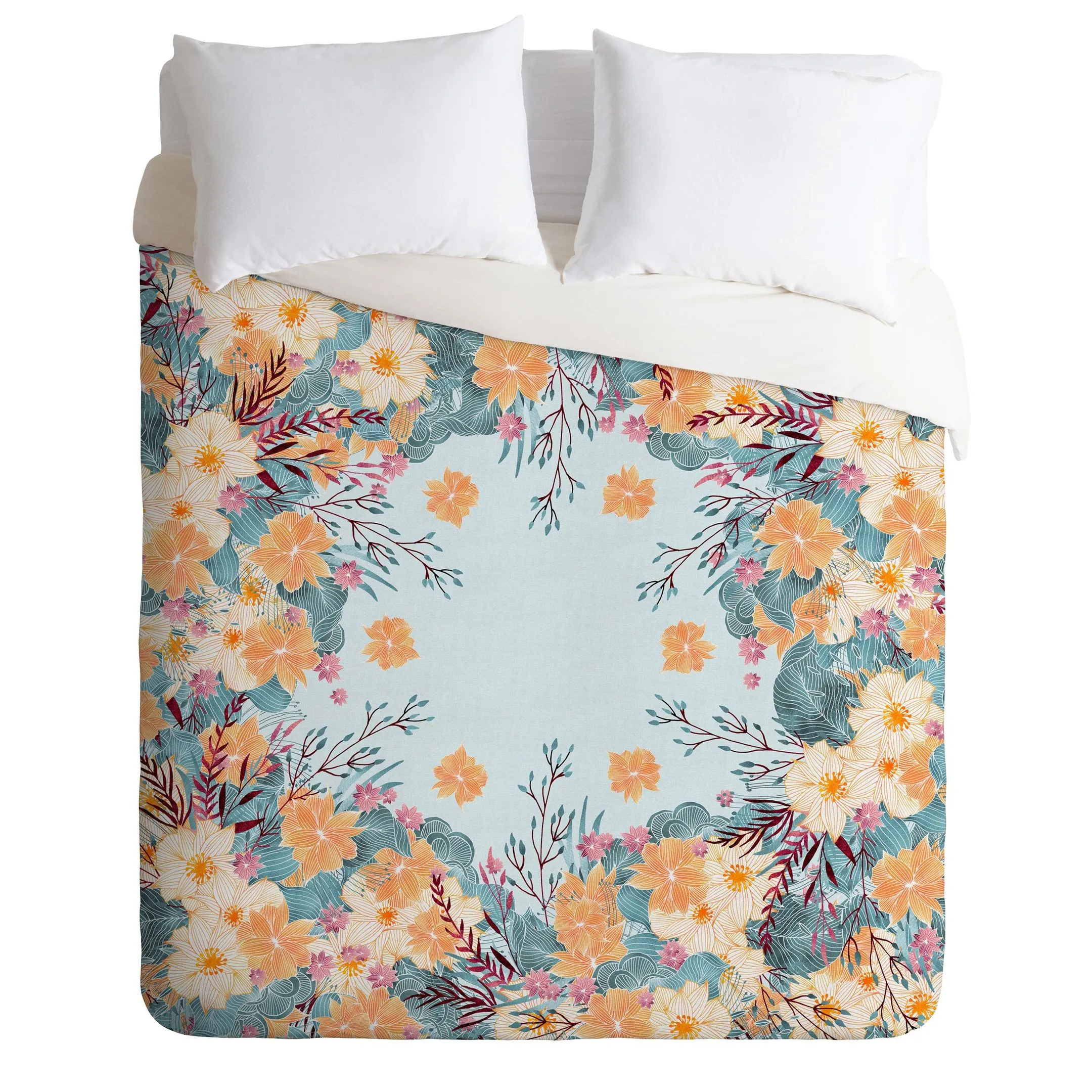 Beautiful Flowers Duvet Cover Bedding Set Bedroom Decor