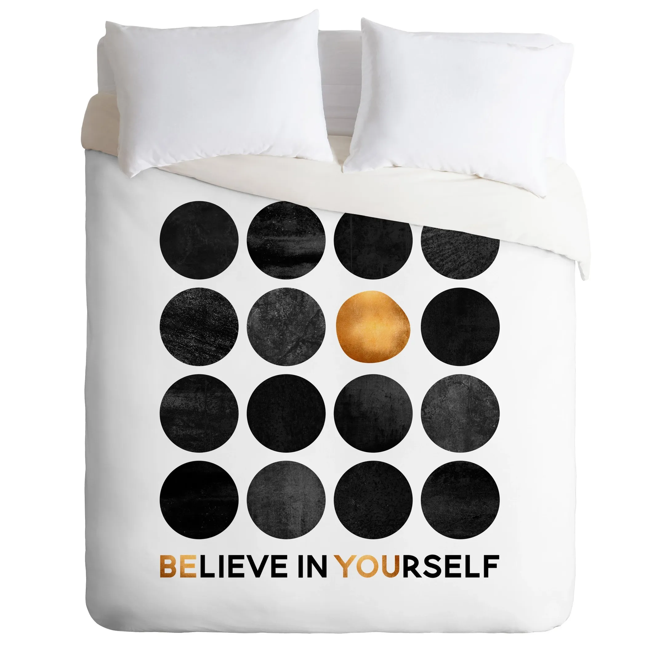 Believe Yourself Inspire Quote Duvet Cover Bedding Set Bedroom Decor