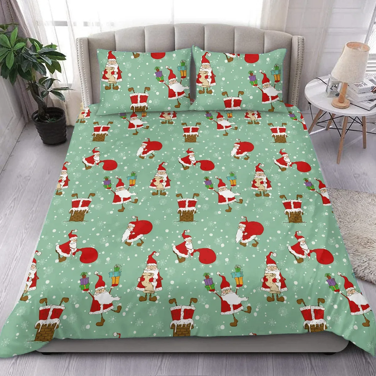 Best Memories Of Santa Claus On Christmas Holiday Duvet Cover Bedding Set Bedroom Decor