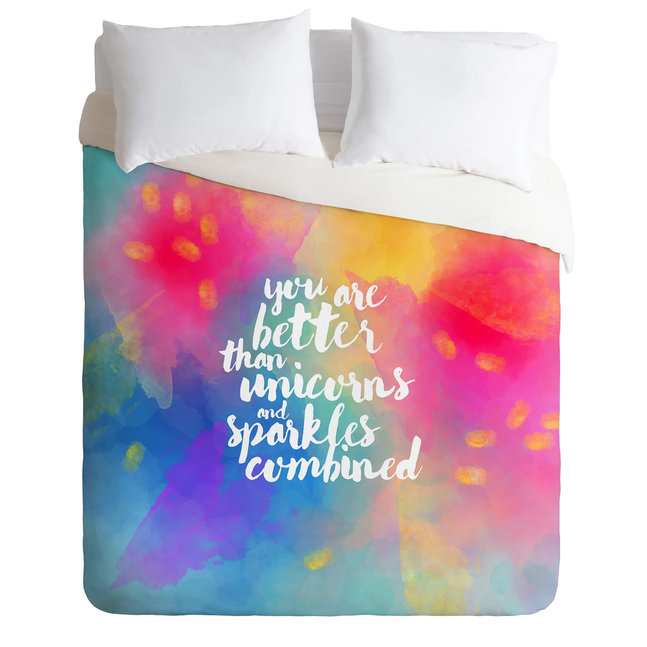 Better Than Unicorns Quote Duvet Cover Bedding Set Bedroom Decor