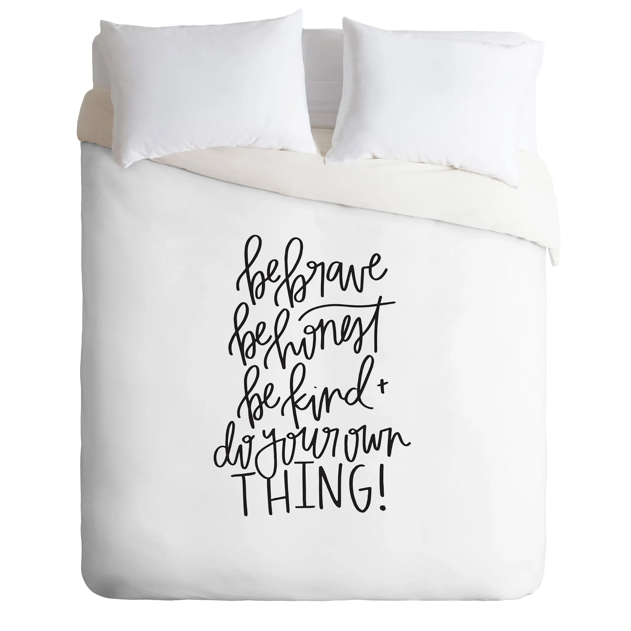 Brave Honey Kind Quote Duvet Cover Bedding Set Bedroom Decor