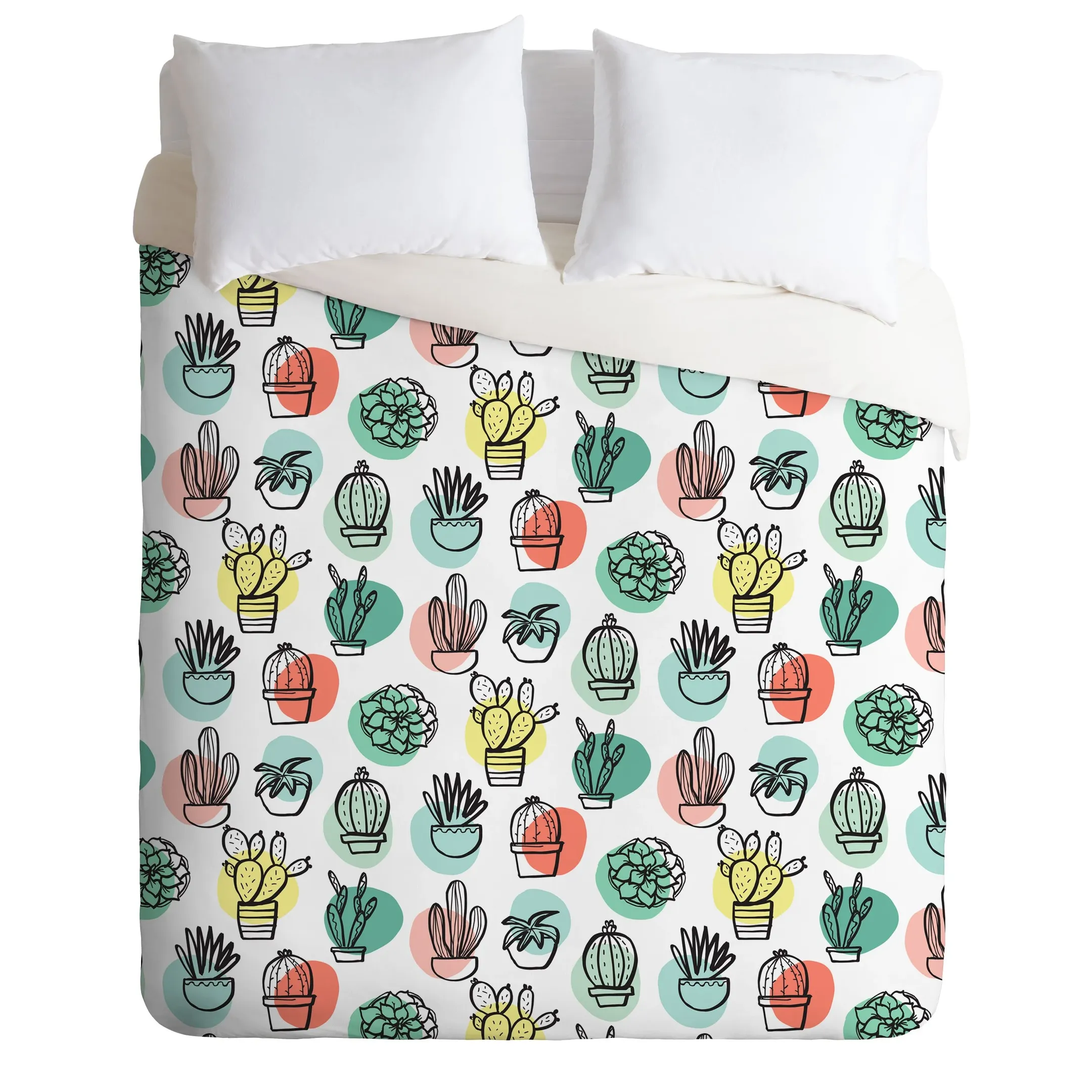 Cactus In Pots Duvet Cover Bedding Set Bedroom Decor