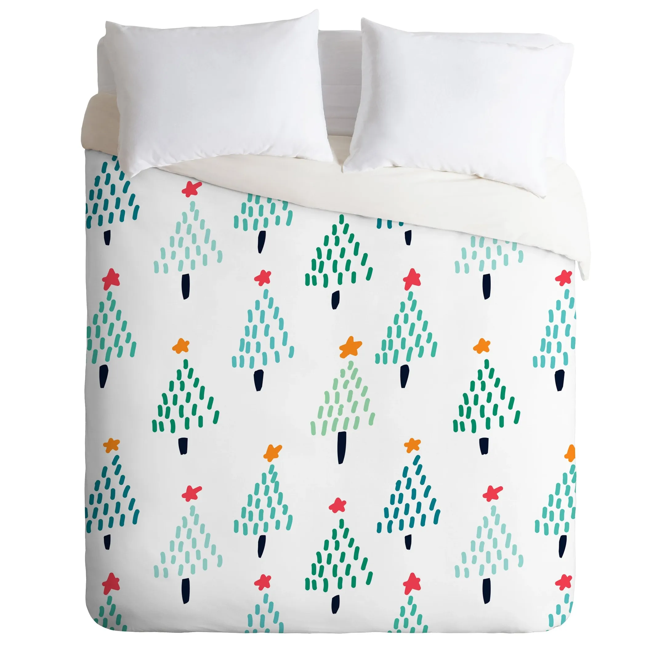 Christmas Trees Polar Duvet Cover Bedding Set Bedroom Decor