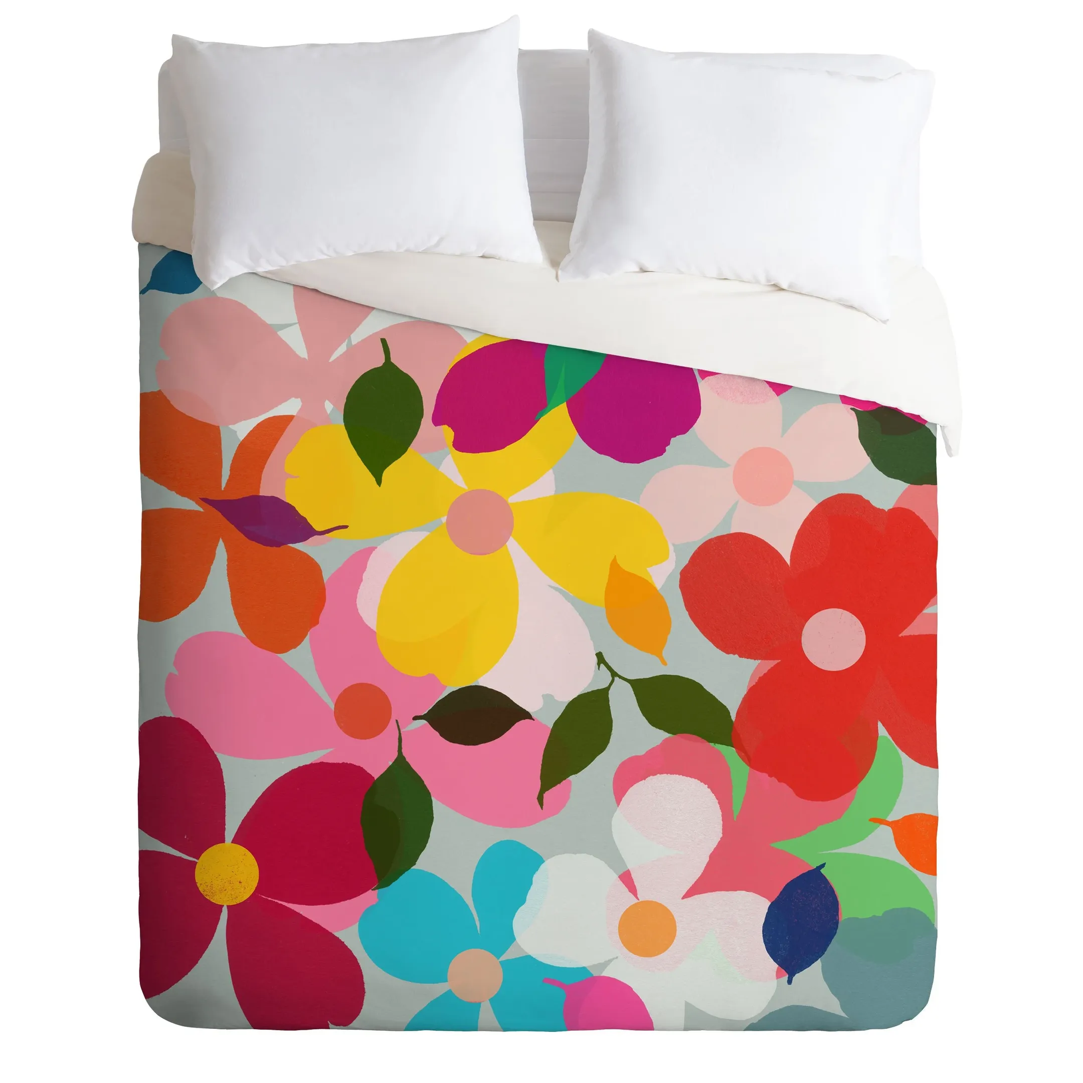 Colorful Blooming Flower Duvet Cover Bedding Set Bedroom Decor