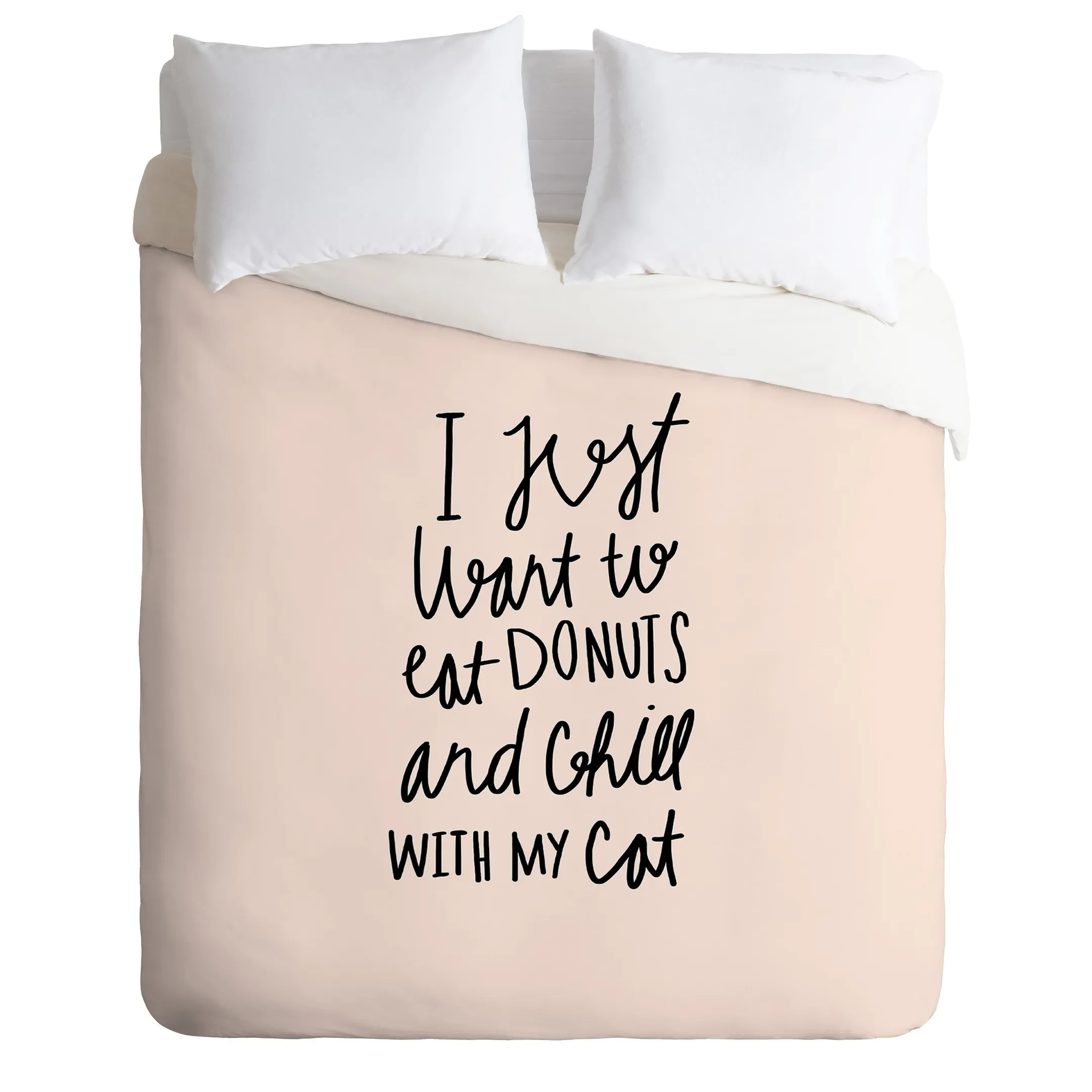 Funny Donut Quote Duvet Cover Bedding Set Bedroom Decor