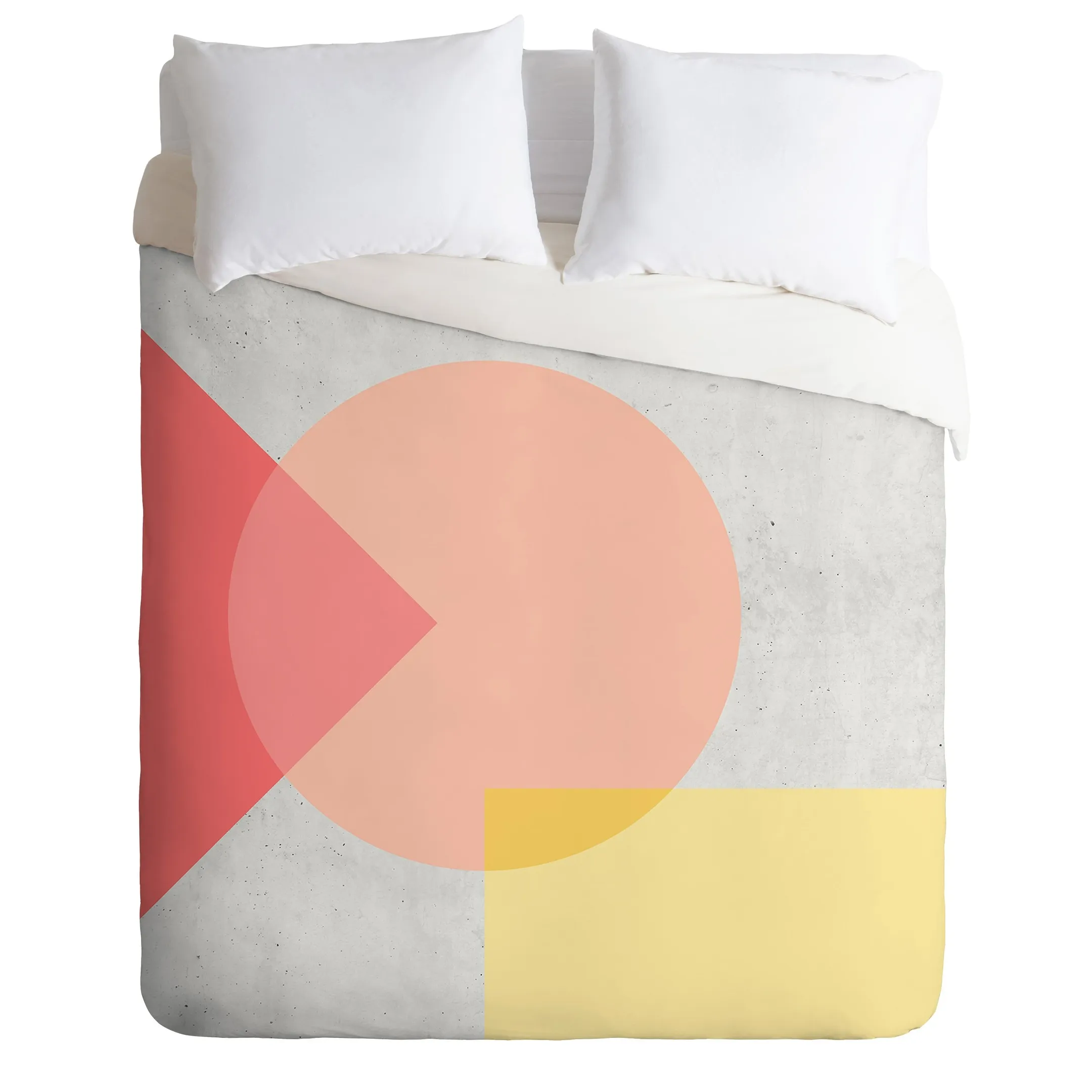 Geometric Mixture Peach Cobbler Duvet Cover Bedding Set Bedroom Decor