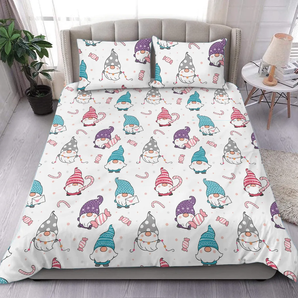 Gnomes Christmas Duvet Cover Bedding Set Bedroom Decor