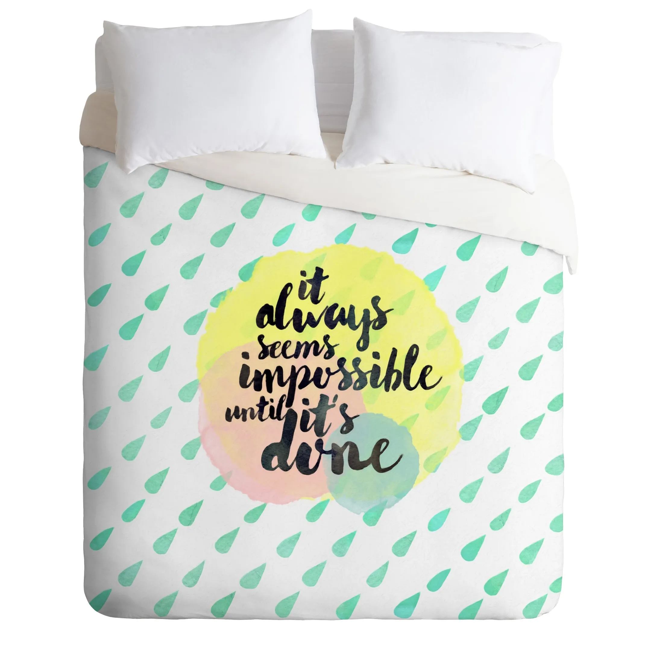 Inspire Funny Quote Duvet Cover Bedding Set Bedroom Decor