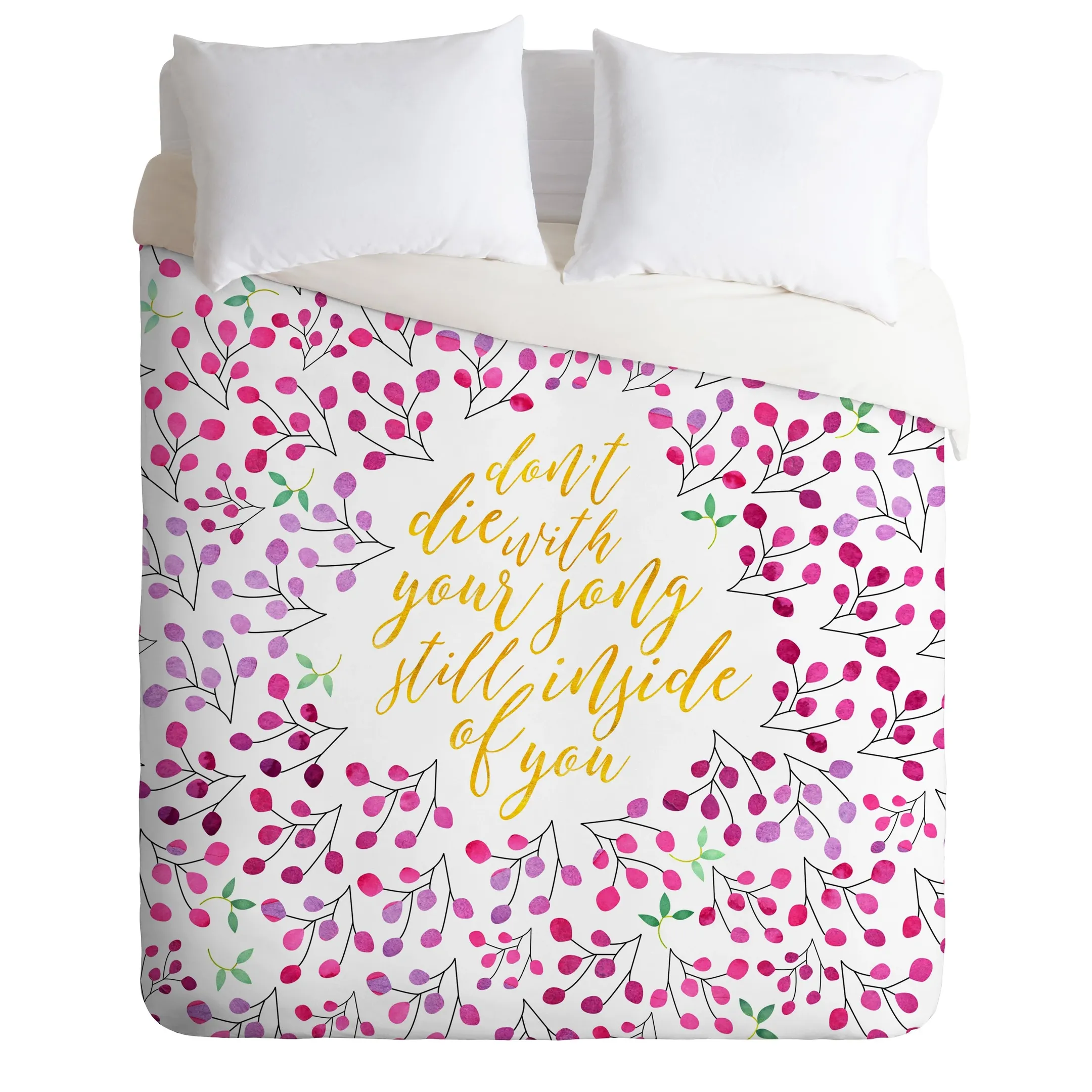 Inspire Quote Duvet Cover Bedding Set Bedroom Decor