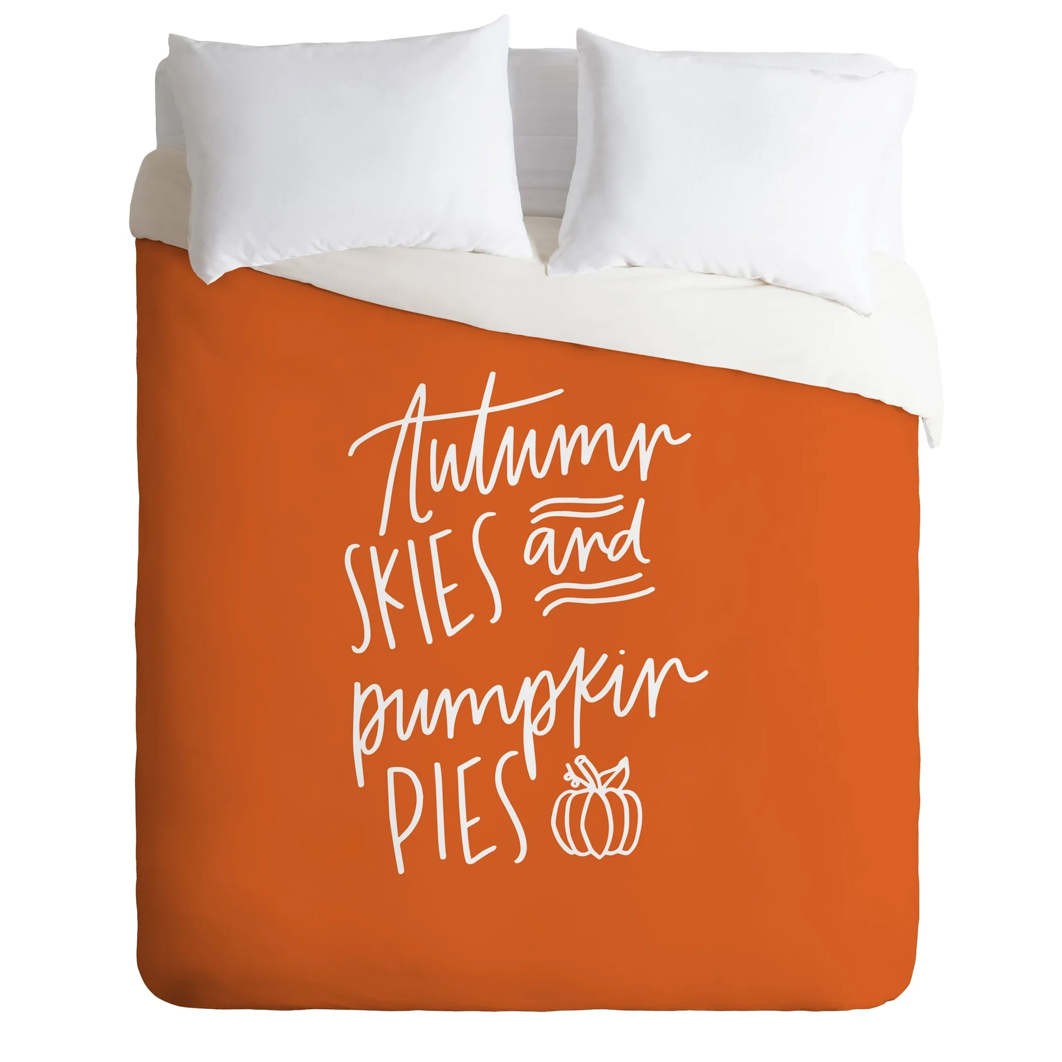 Inspire Quote Orange Duvet Cover Bedding Set Bedroom Decor
