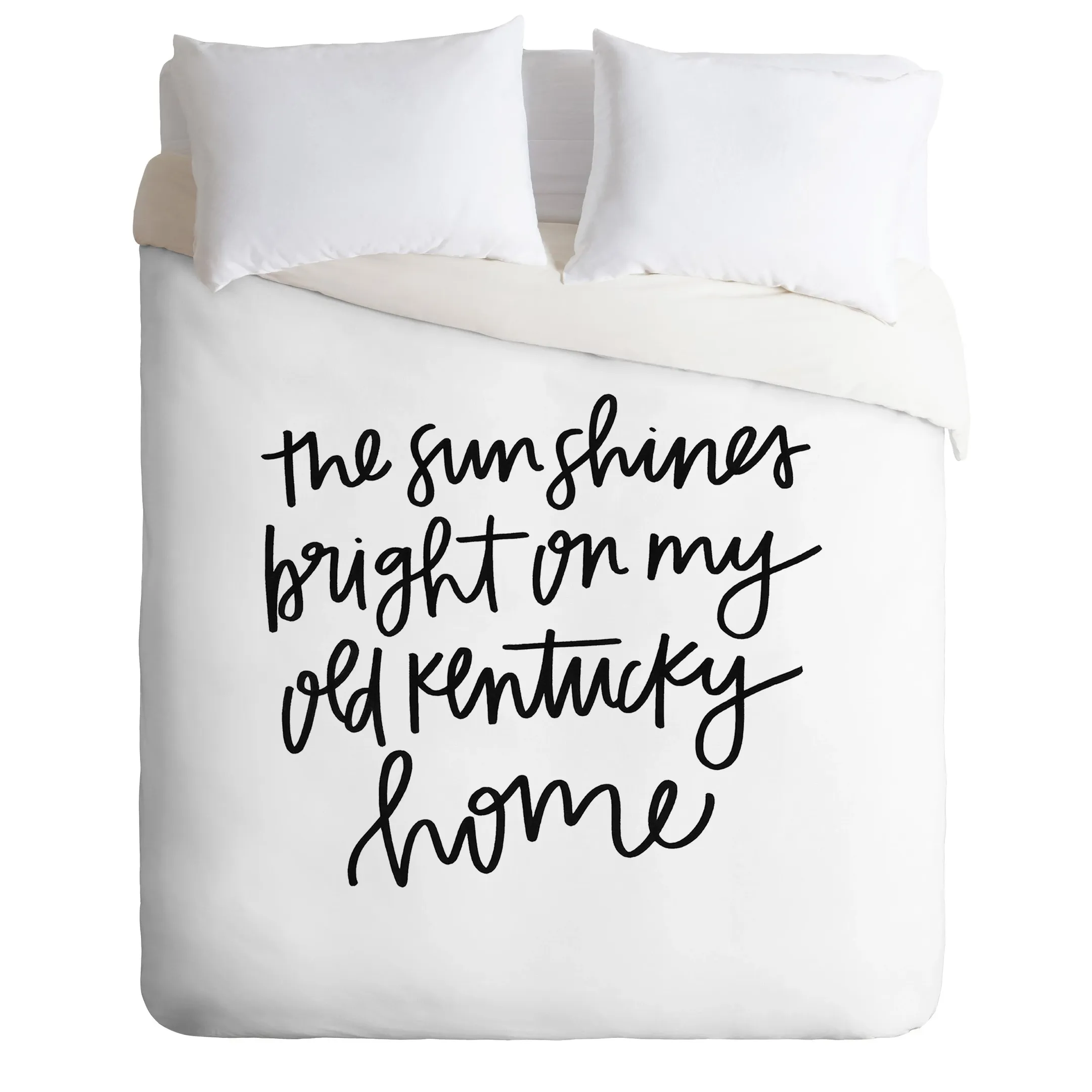 Kentucky Inspire Quote Duvet Cover Bedding Set Bedroom Decor