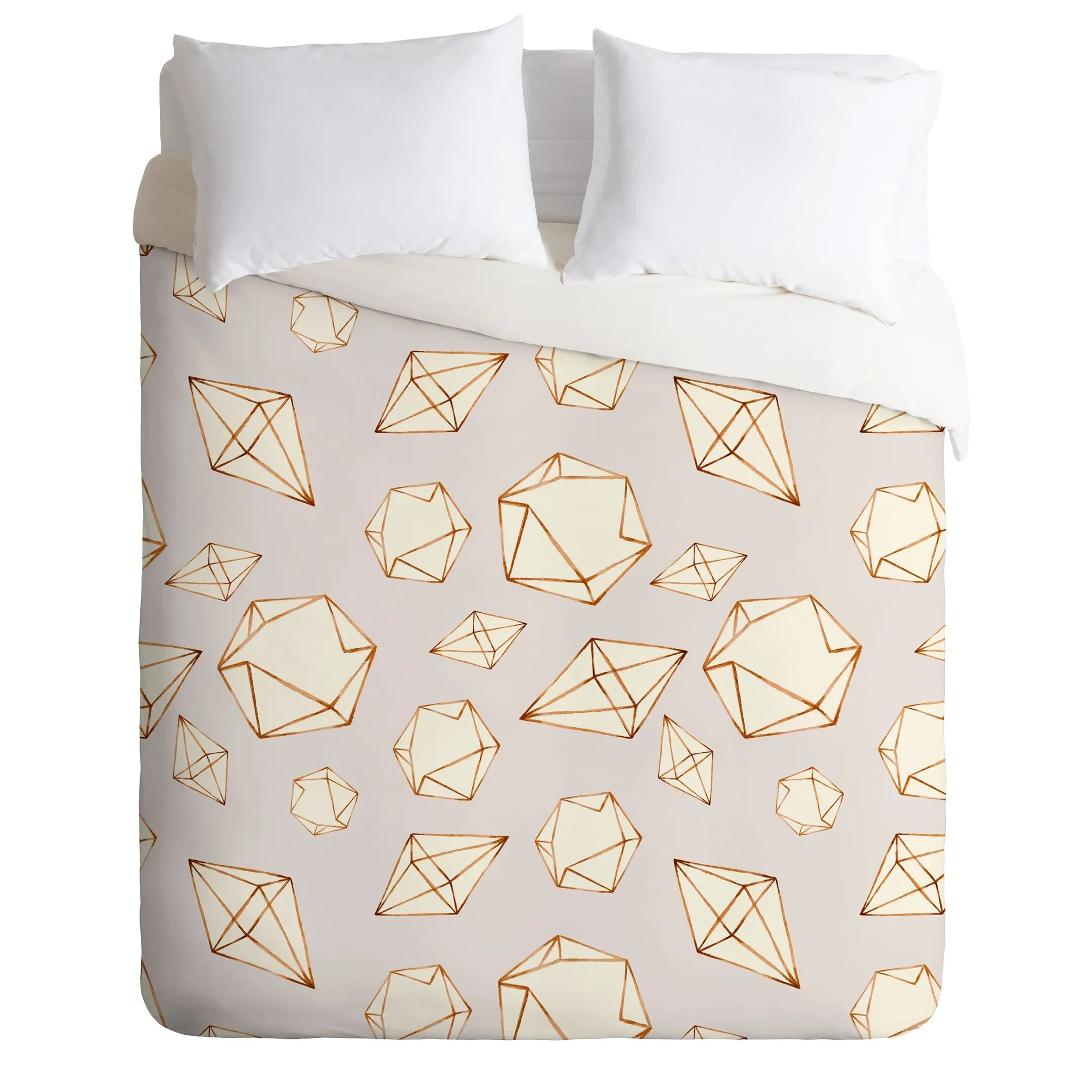 Light Grey Pattern Geometric Dreams Duvet Cover Bedding Set Bedroom Decor