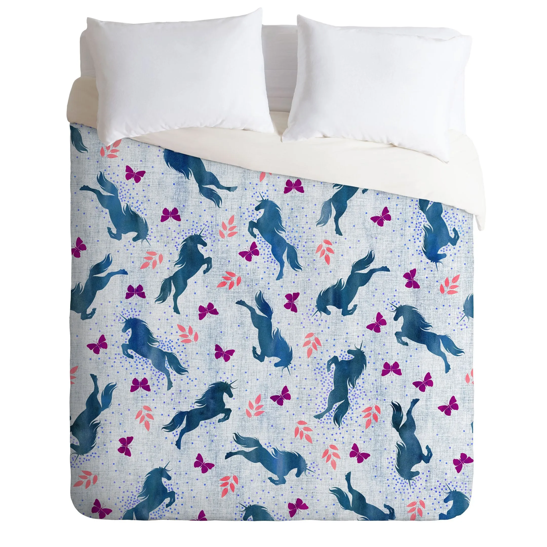 Light Unicorn Toss Duvet Cover Bedding Set Bedroom Decor