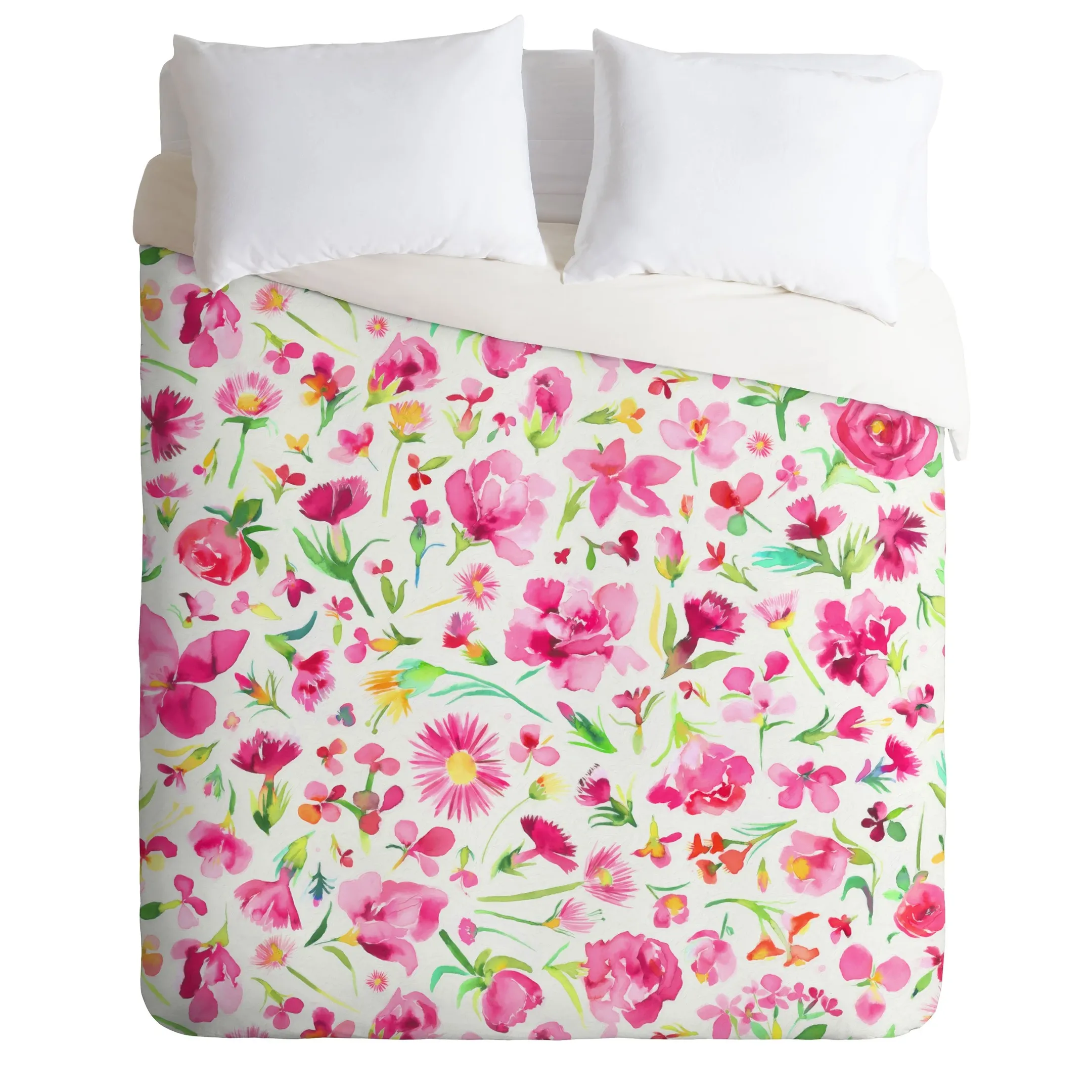 Pink Flower Duvet Cover Bedding Set Bedroom Decor