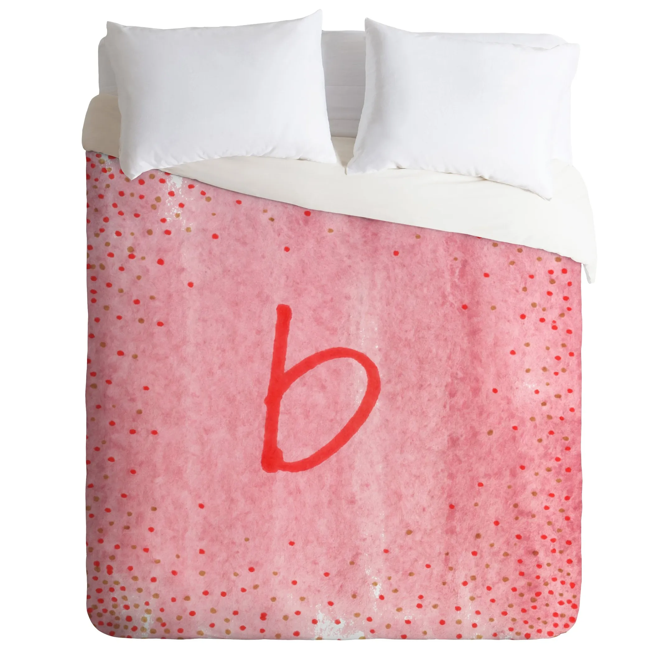 Pink Letter B Duvet Cover Bedding Set Bedroom Decor