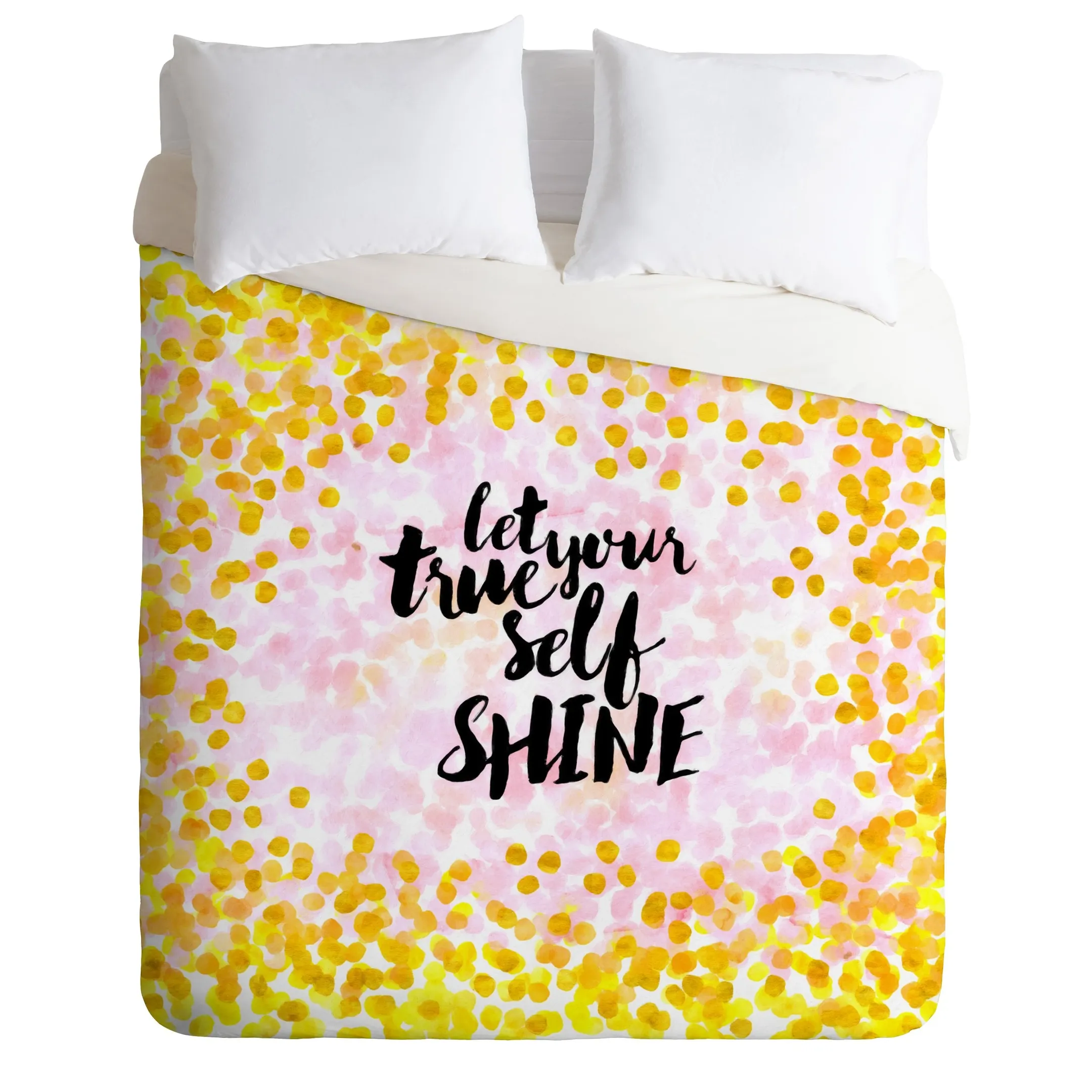 Self Shine Inspire Quote Duvet Cover Bedding Set Bedroom Decor