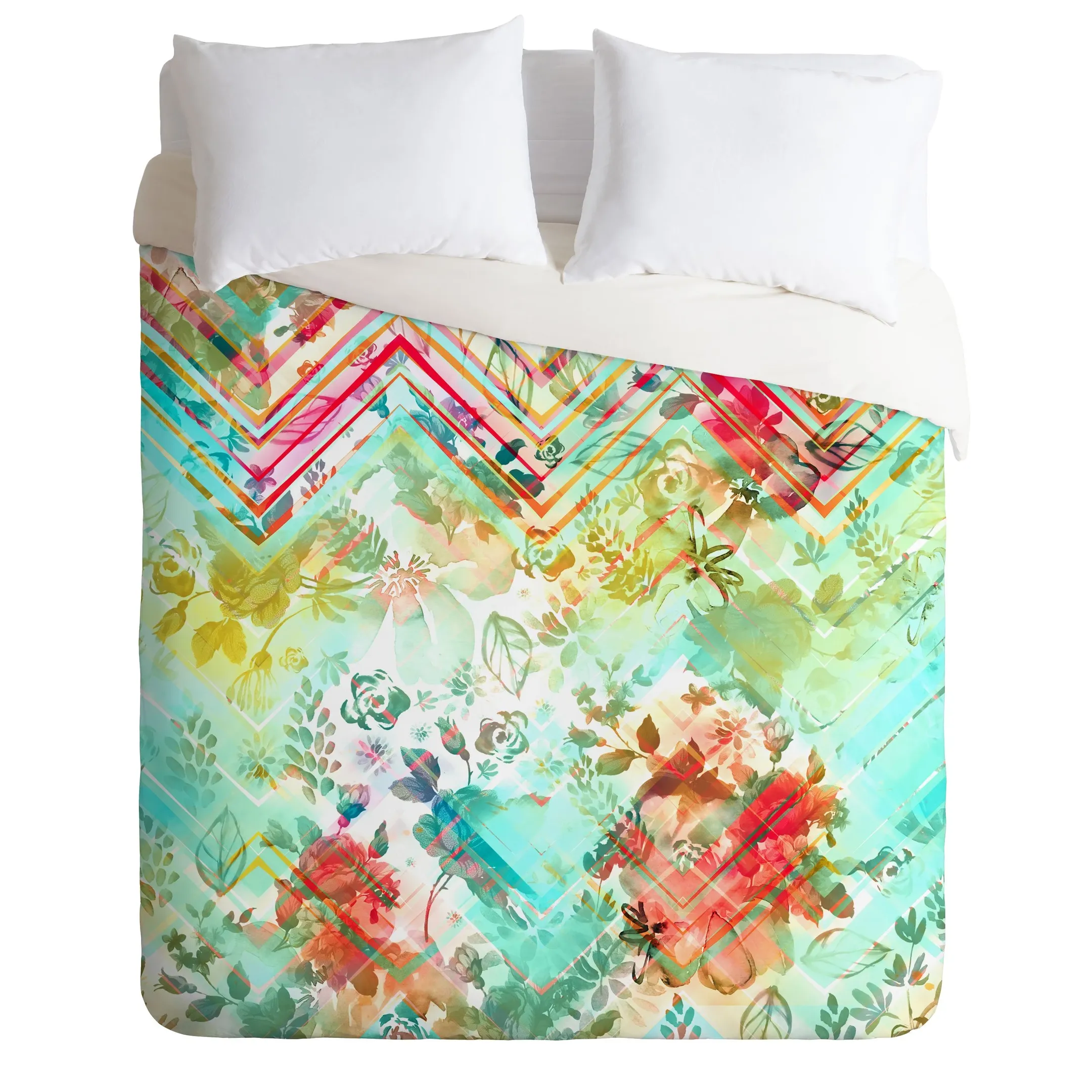 Spring Season Fractal Floral Duvet Cover Bedding Set Bedroom Decor