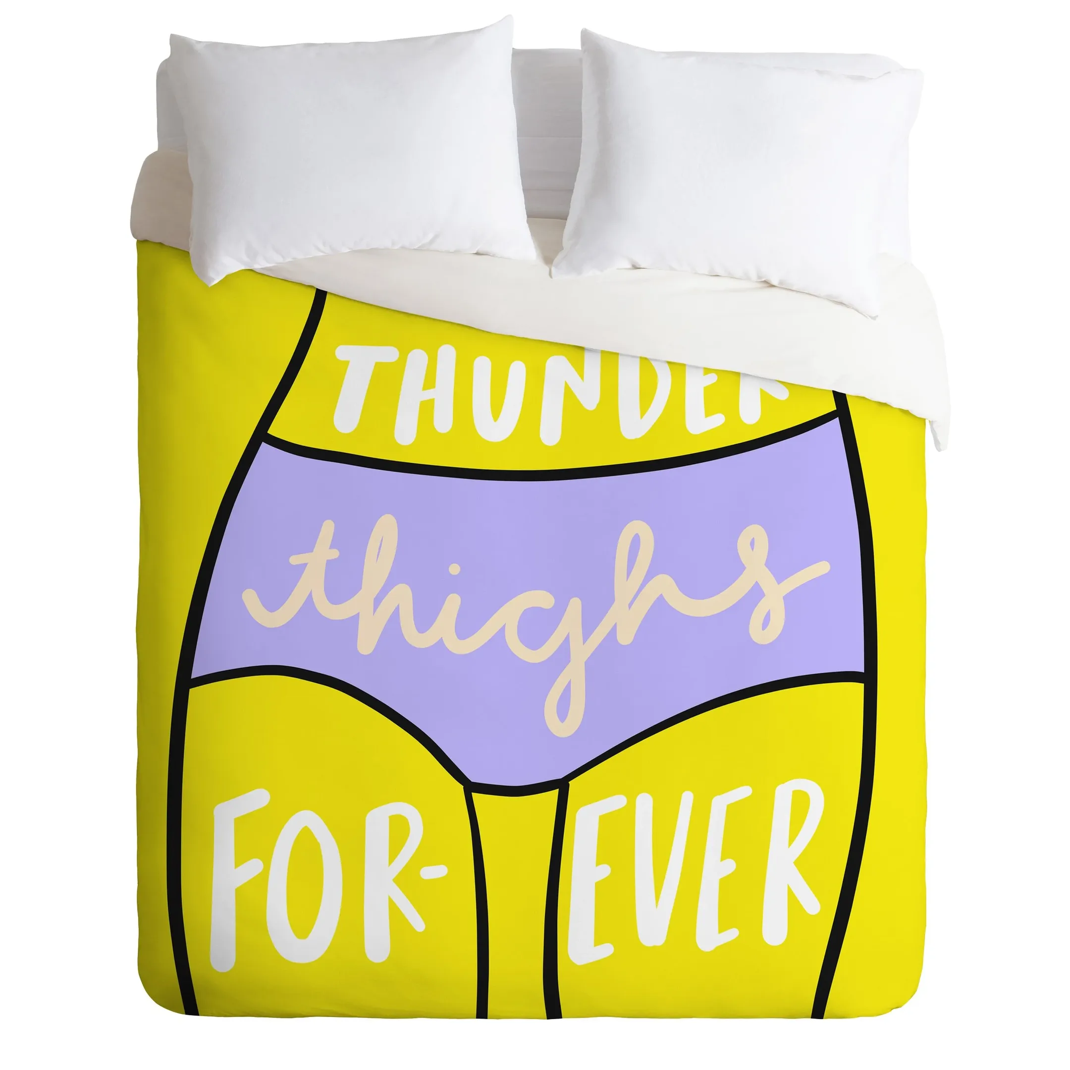 Thunder Thighs Forever Funny Duvet Cover Bedding Set Bedroom Decor