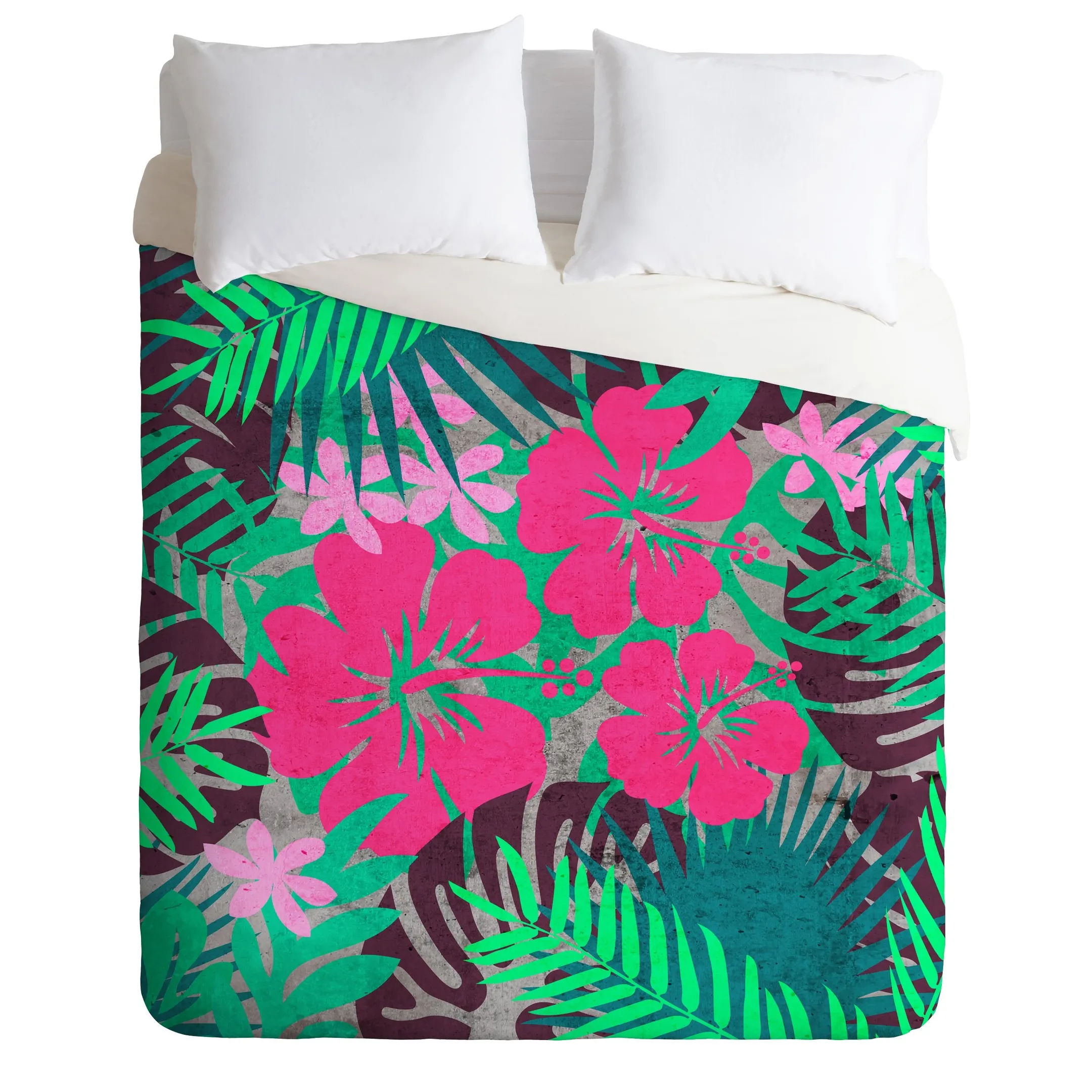 Tropicana Flowers Leaves Duvet Cover Bedding Set Bedroom Decor