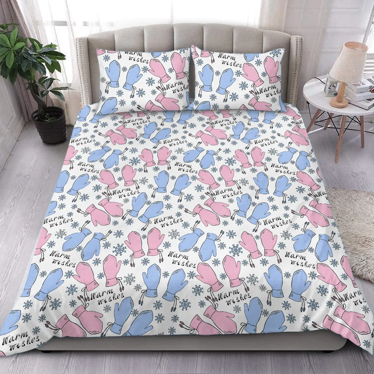 Warm Wishes Christmas Duvet Cover Bedding Set Bedroom Decor