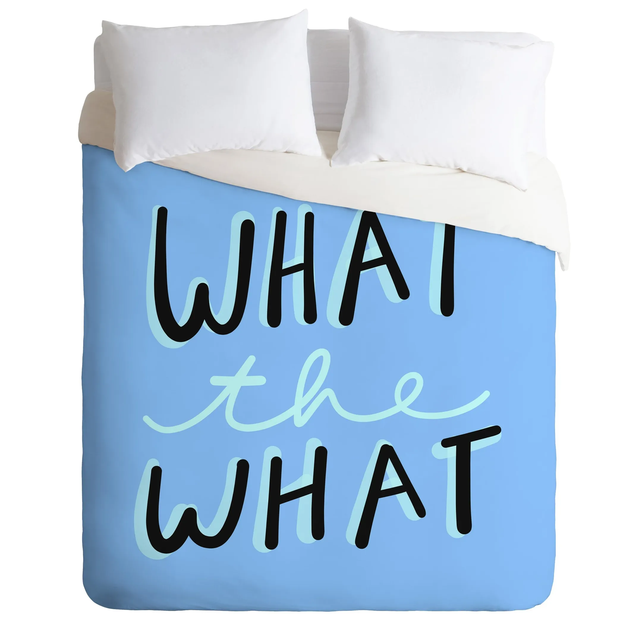 What The What Quote Duvet Cover Bedding Set Bedroom Decor