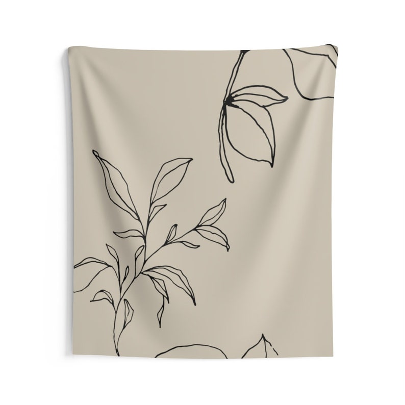 Beige Floral Botanical Tapestry Wall Hanging Home Decoration 59x51 79x67 93x79 Inches