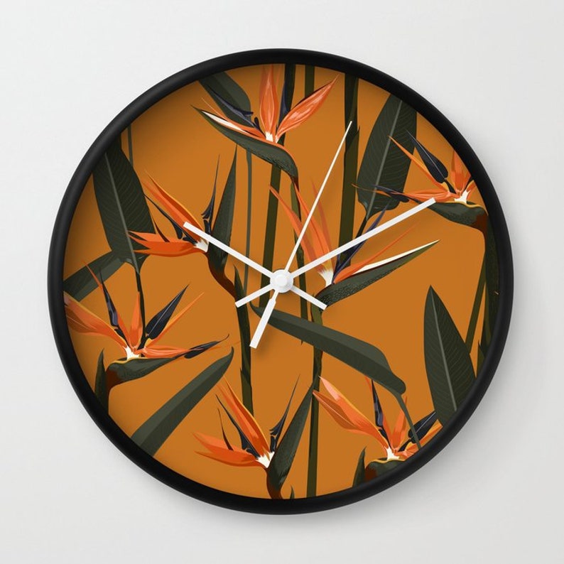 Birds Of Paradise Wall Clock Gift For Home Decoration 12 X 12 Inches