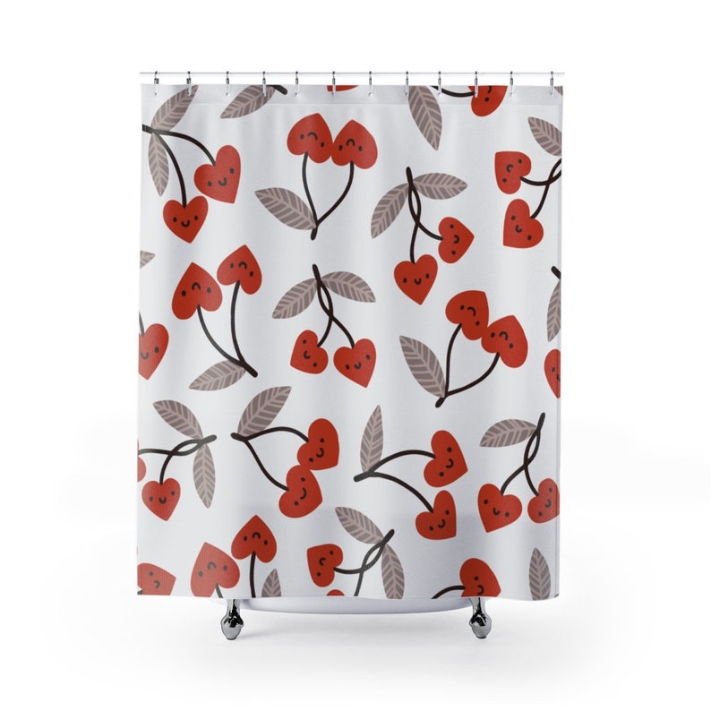 Cheries Shower Curtain Kids Bathroom Decor Home Decoration 35x71 47x71 59x71 65x71 71x71 71x79 Inches