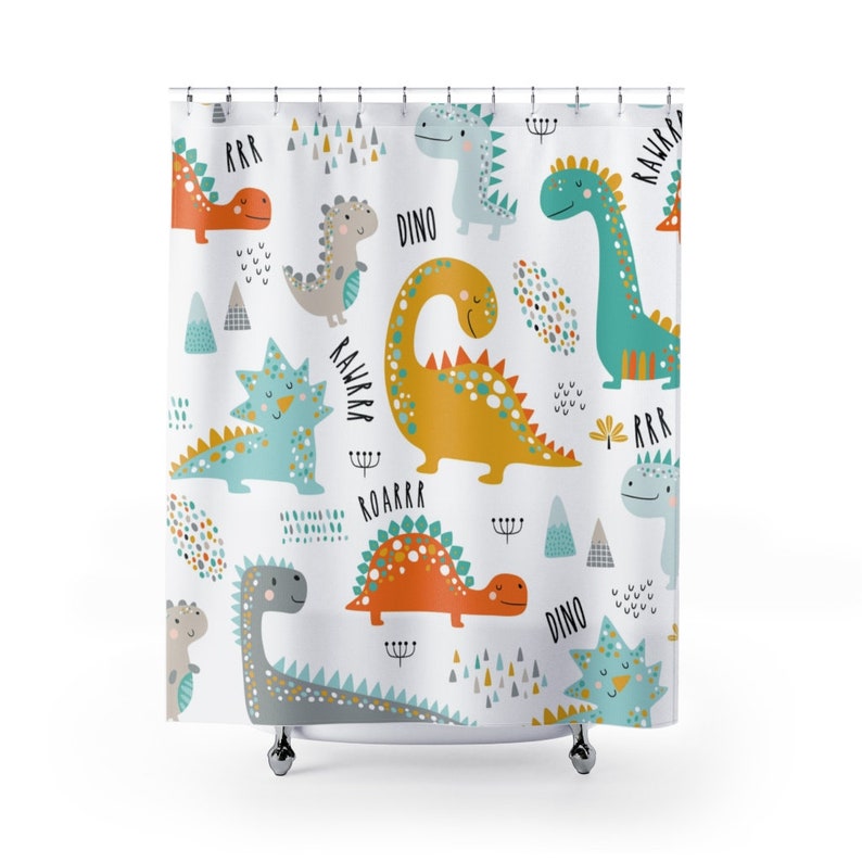 Dinosaurs Shower Curtain Kids Bathroom Decor Home Decoration 35x71 47x71 59x71 65x71 71x71 71x79 Inches