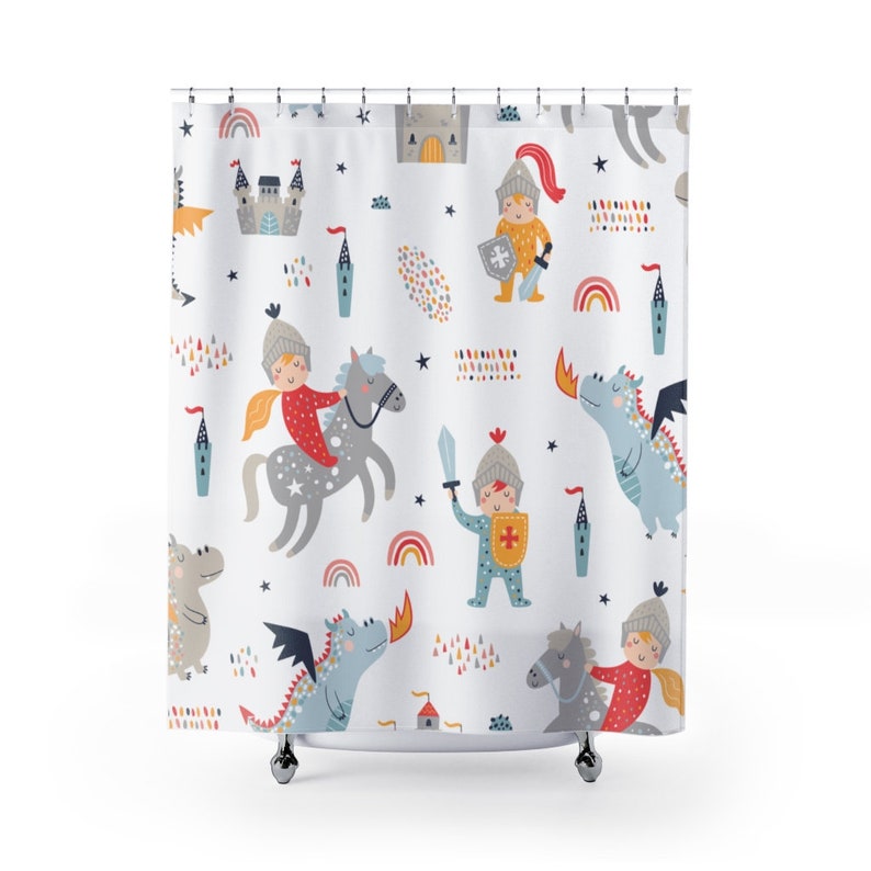 Dragon Shower Curtain Kids Bathroom Decor Home Decoration 35x71 47x71 59x71 65x71 71x71 71x79 Inches