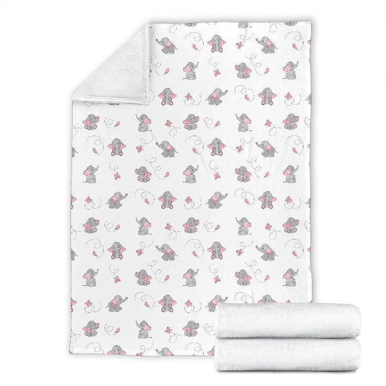 Elephant Pattern Fleece Blanket Quilt Bedding Print For Women Men Kids Gifts