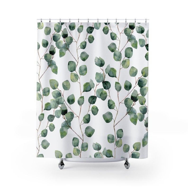 Eucalyptus Shower Curtain Botanical Bathroom Decor Home Decoration 35x71 47x71 59x71 65x71 71x71 71x79 Inches