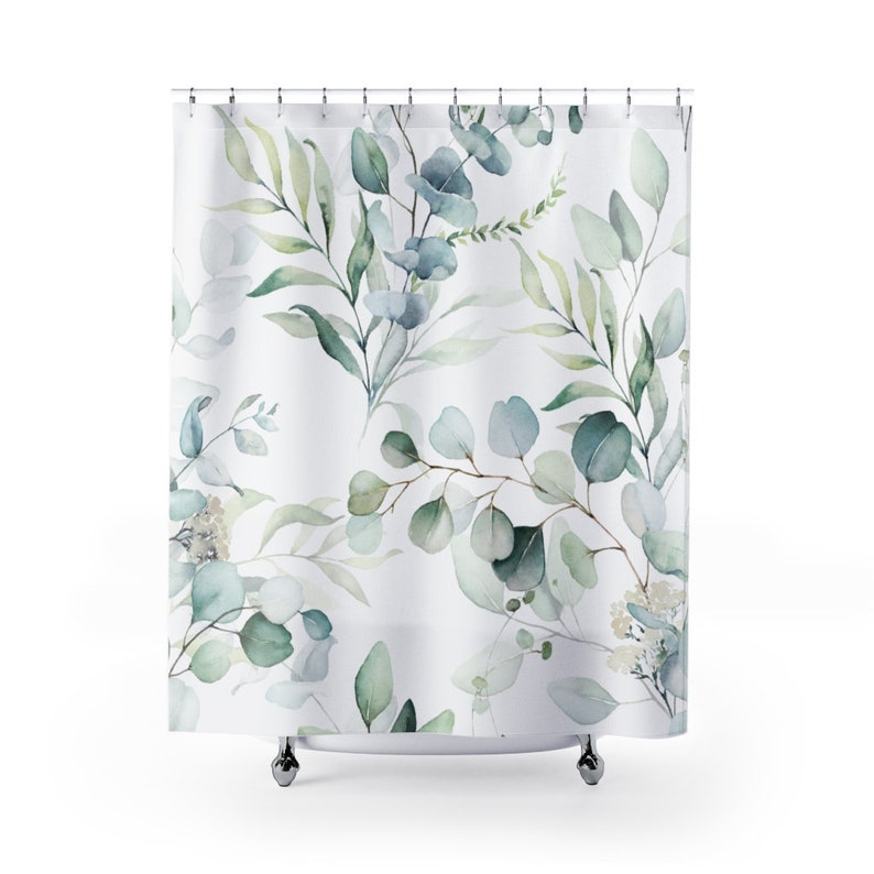 Eucalyptus Shower Curtain Botanical Bathroom Decor Home Decoration 35x71 47x71 59x71 65x71 71x71 71x79 Inches