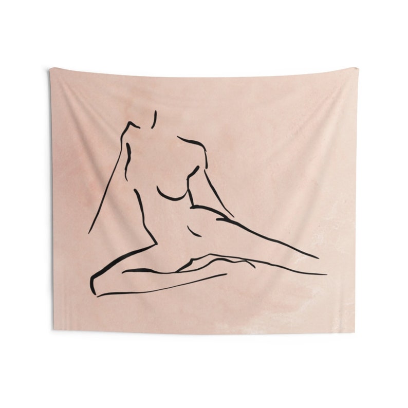 Female Abstract Beige Tapestry Wall Hanging Home Decoration 59x51 79x67 93x79 Inches