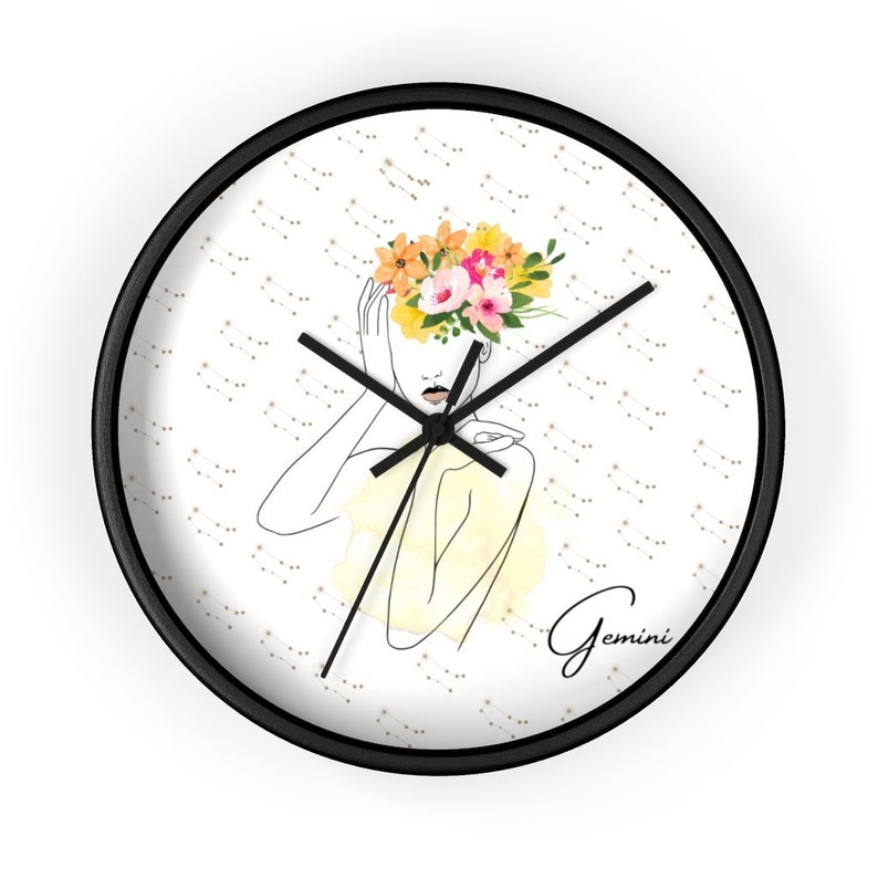 Gemini Girl Wall Clock Gift For Home Decoration 12 X 12 Inches